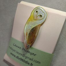 broche résine chouette